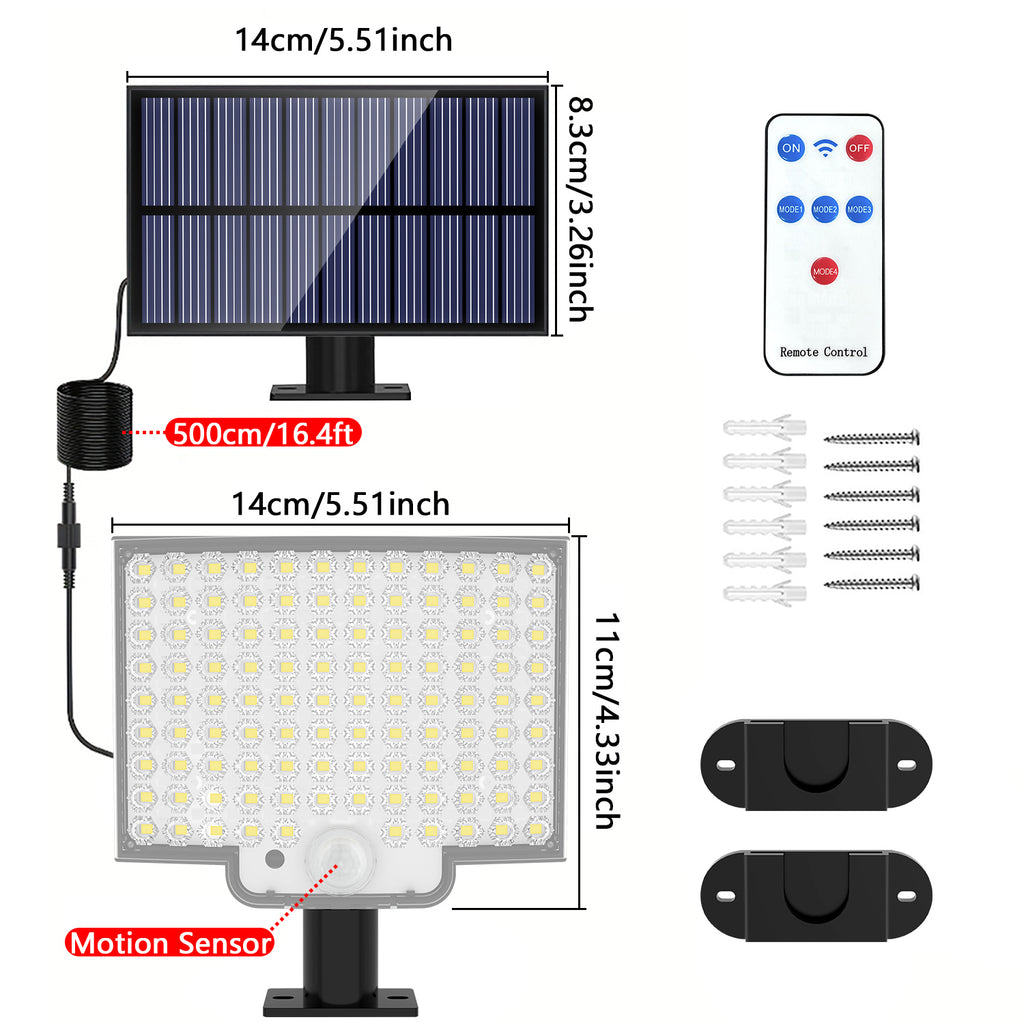 2PCS 106LED MOTION SENSOR WALL LIGHT