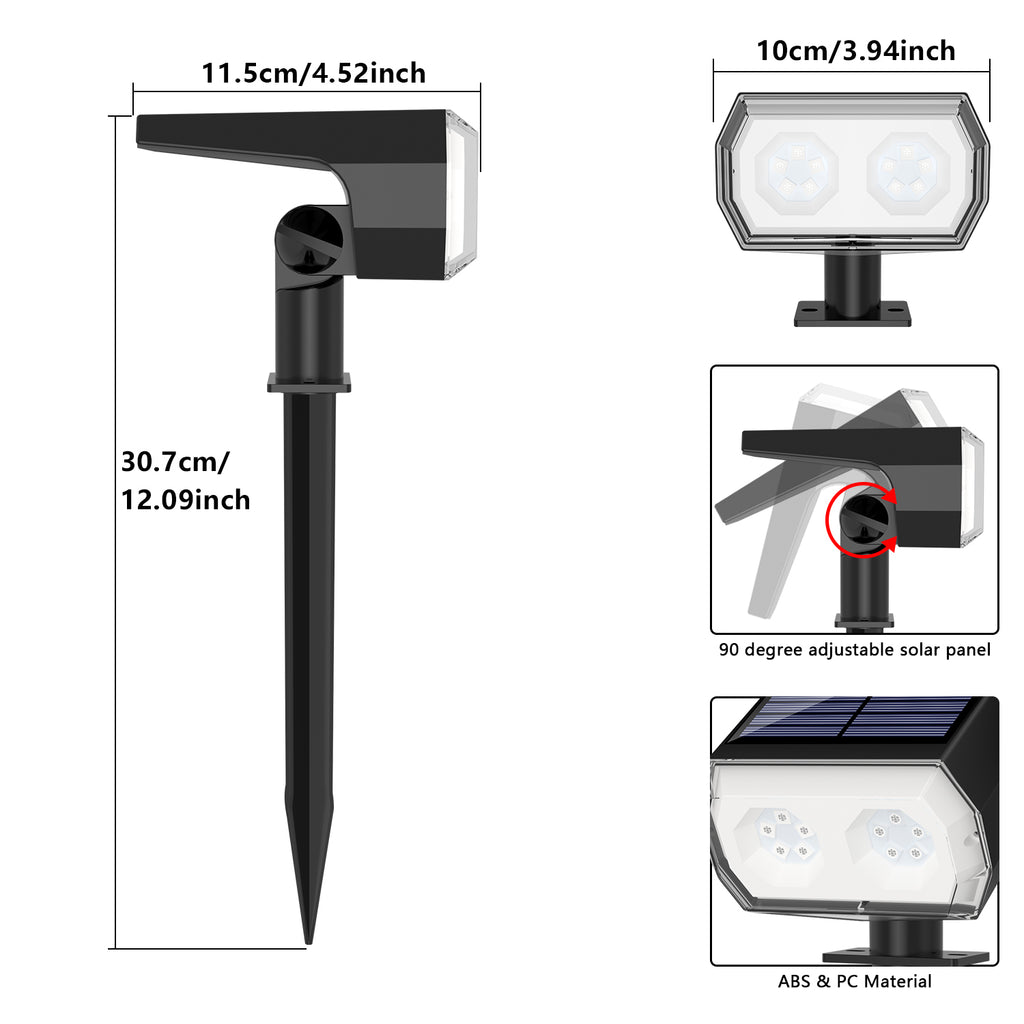 2PCS 10RGB Landscape Lights