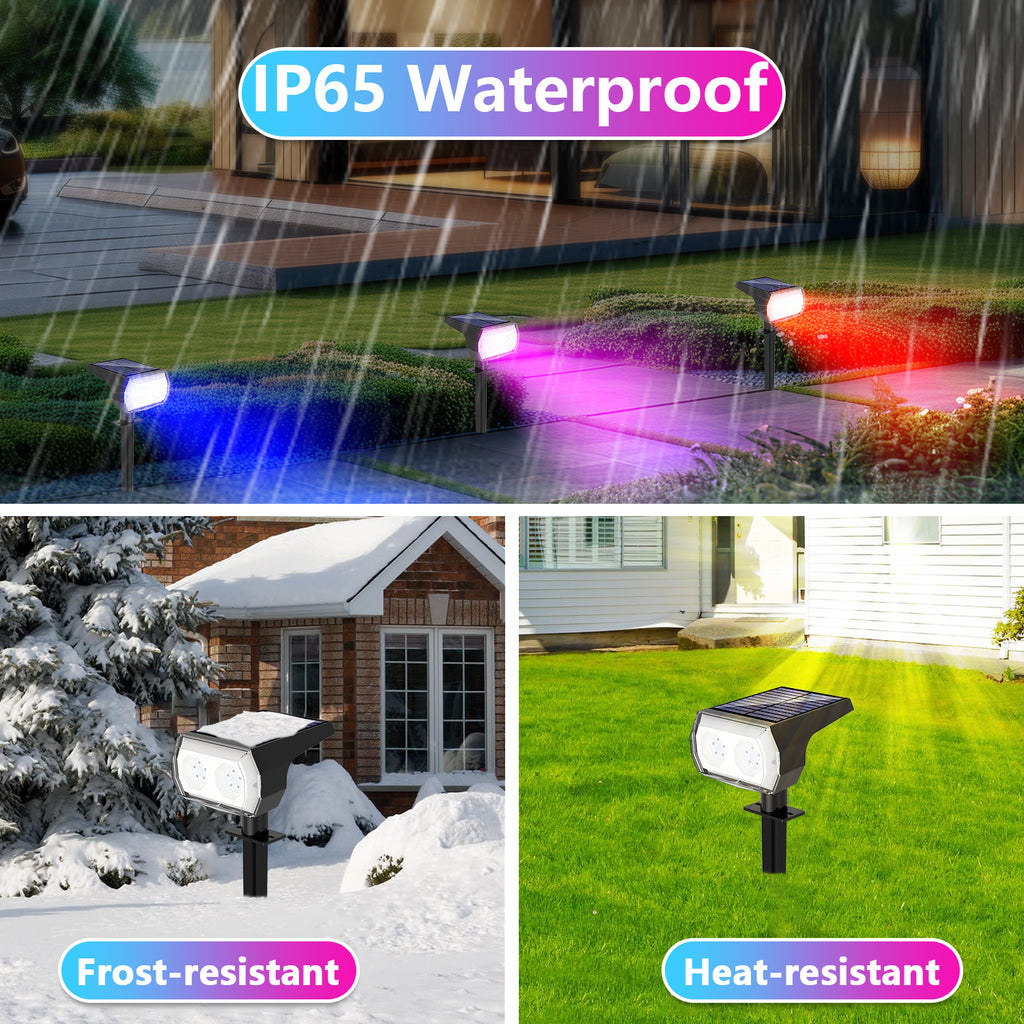 2PCS 10RGB Landscape Lights
