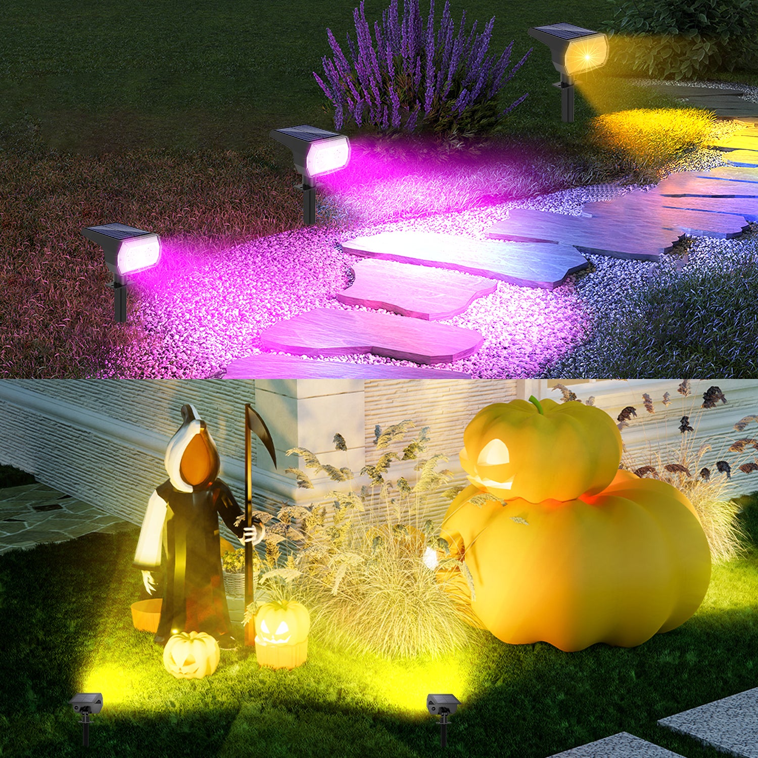 2PCS 10RGB Landscape Lights