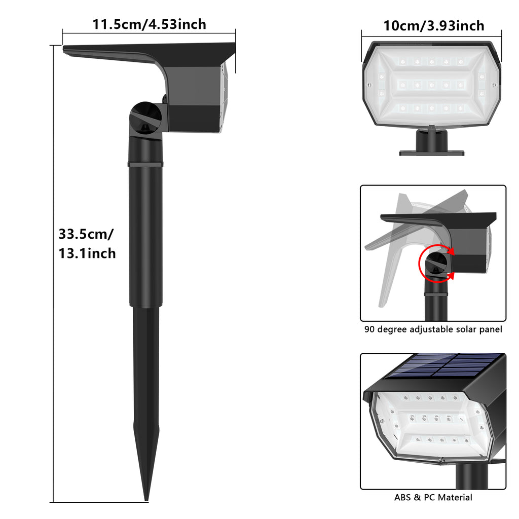 2PCS 19RGB Landscape Lights