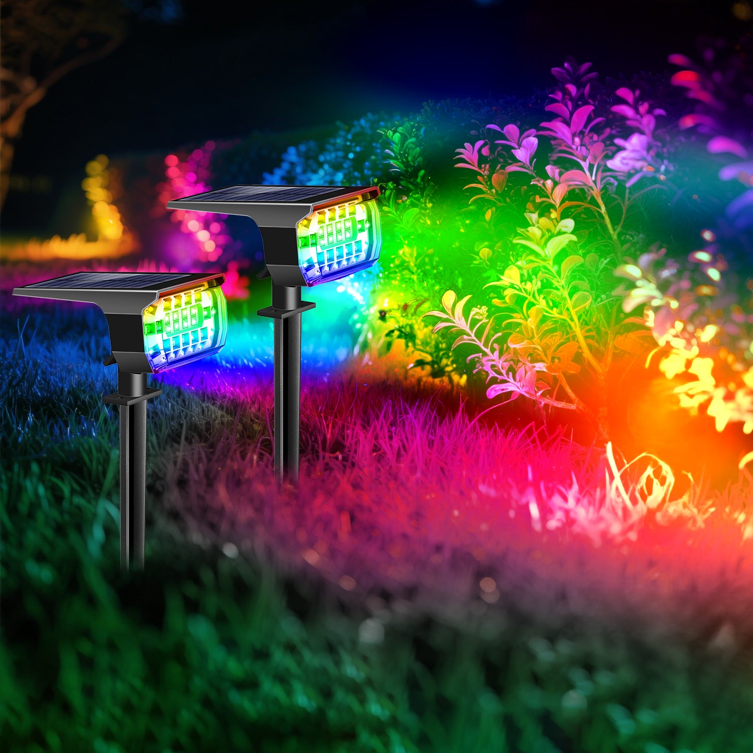 2PCS 33RGB Landscape Lights