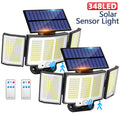 2PCS   348 LED    3 Adjustable Heads  Motion Sensor Lights (Cold White）