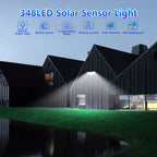 2PCS 348LED 3 Adjustable Heads Separate Panel Motion Sensor Light (Cold White）