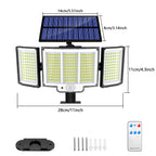 2PCS   348 LED    3 Adjustable Heads  Motion Sensor Lights (Cold White）