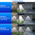 2PCS 348LED 3 Adjustable Heads Separate Panel Motion Sensor Light (Cold White）