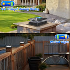 6PCS Solar Post Cap Lights（WARM/WHITE）