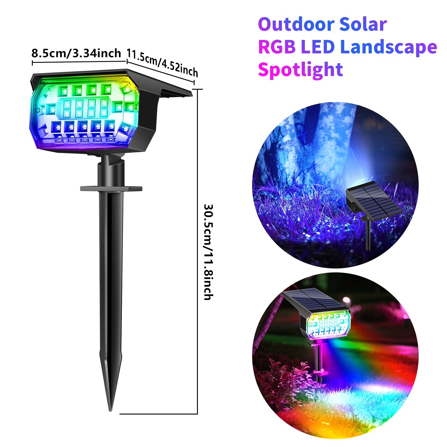 2PCS 33RGB Landscape Lights