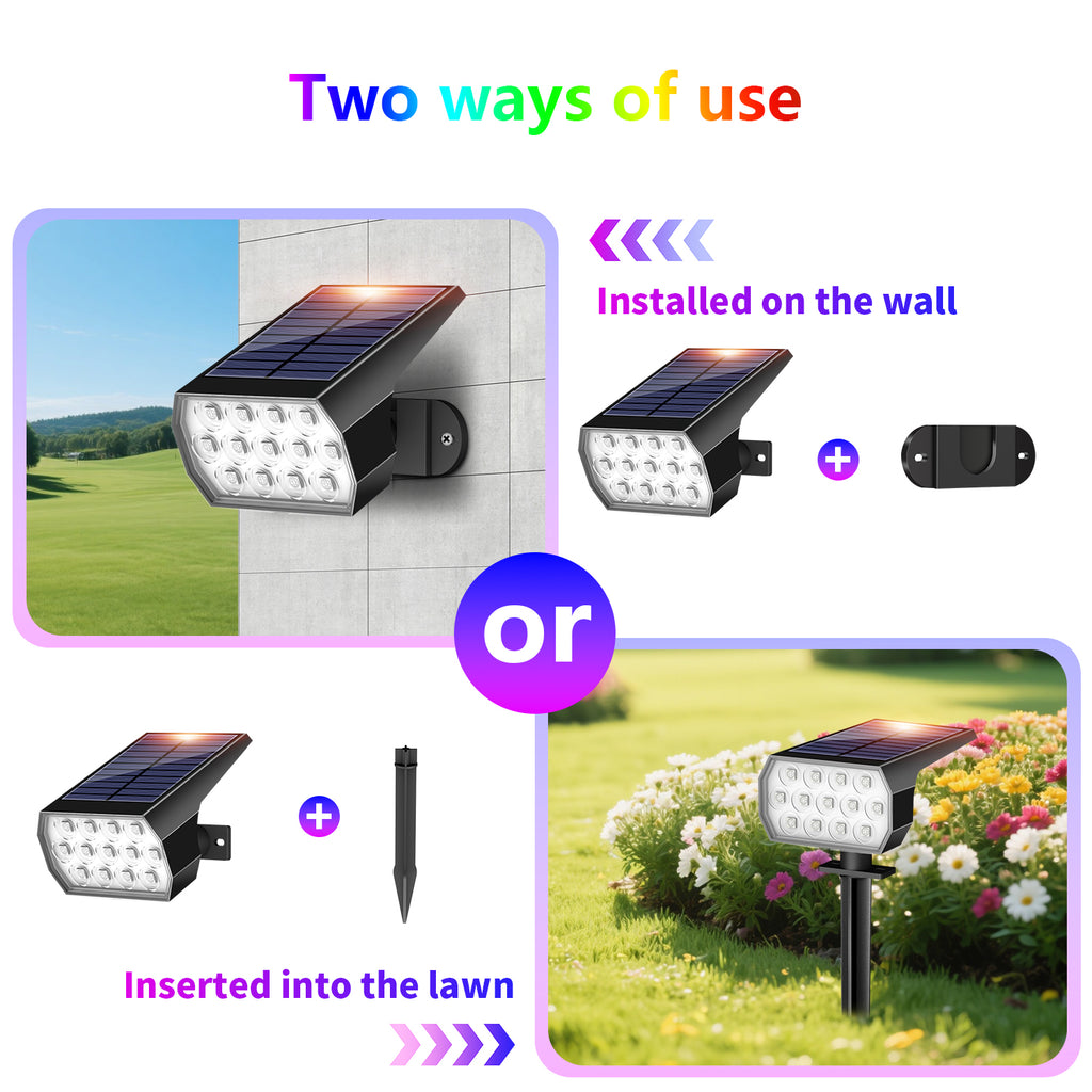 2PCS 13RGB  Landscape Lights