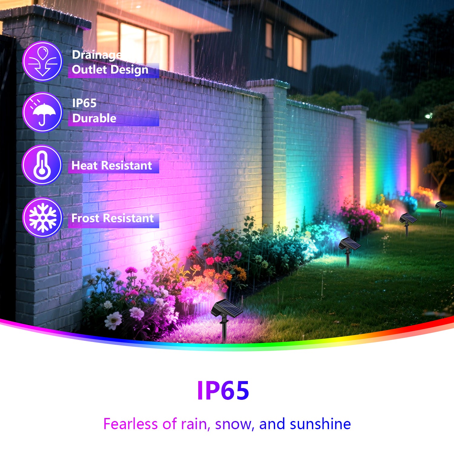 2PCS 13RGB  Landscape Lights