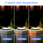 4PCS  Transparent Solar Post Cap Lights（WARM/WHITE）