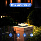 4PCS  Transparent Solar Post Cap Lights（WARM/WHITE）