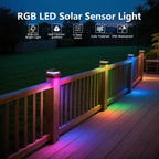 4PCS Solar Post Cap Lights（RGB）