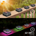 4PCS Solar Post Cap Lights（RGB）