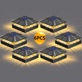 6PCS Solar Post Cap Lights（WARM/WHITE）